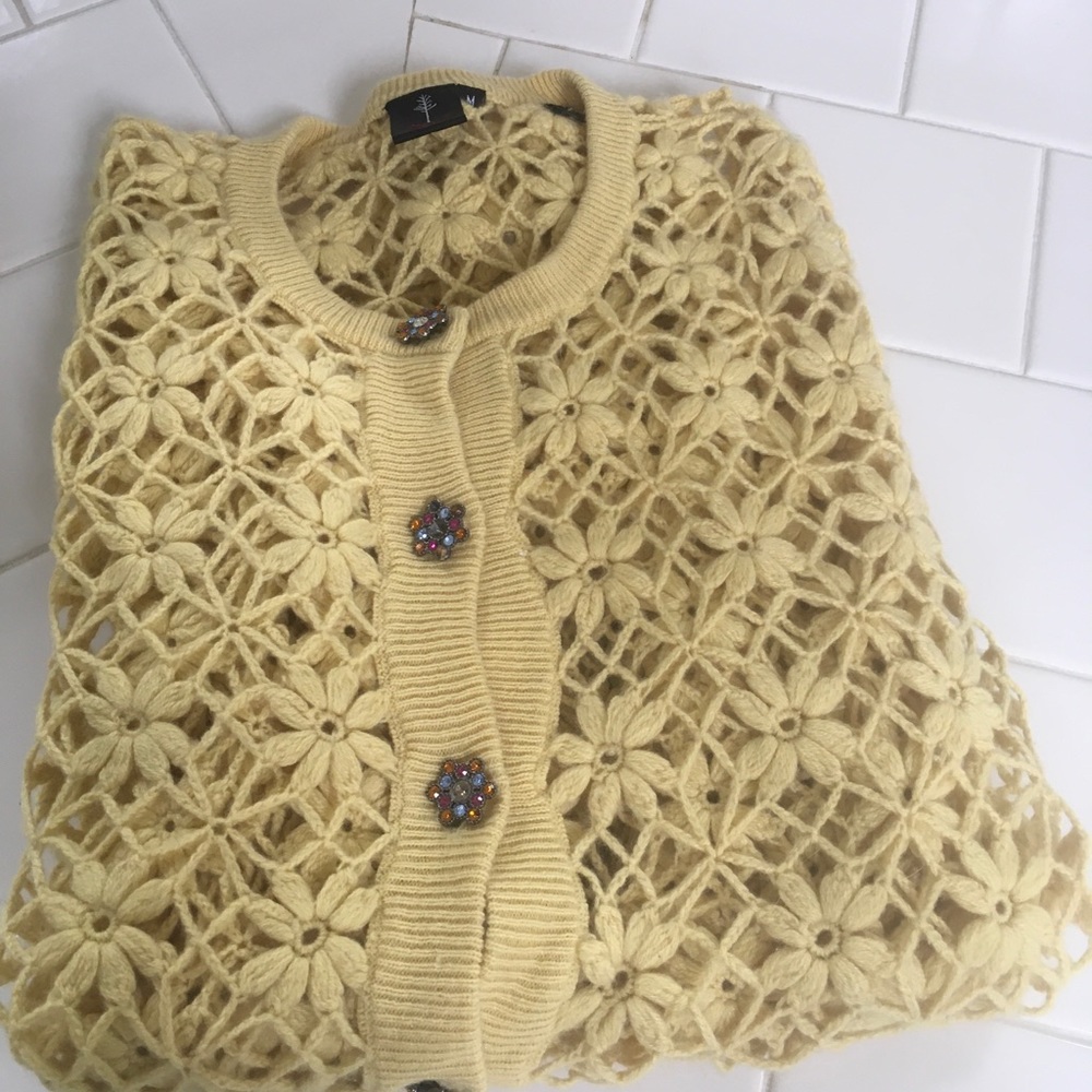 Special Needs Sweater With Multiple Stone Buttons - image 1